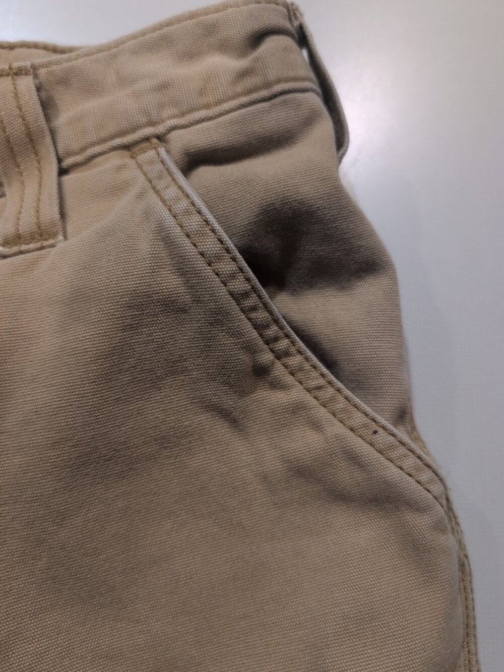 Carhartt Pants Mens 44 Relaxed Fit Tan Shorts Khakis Solid Workwear - Picture 4 of 9